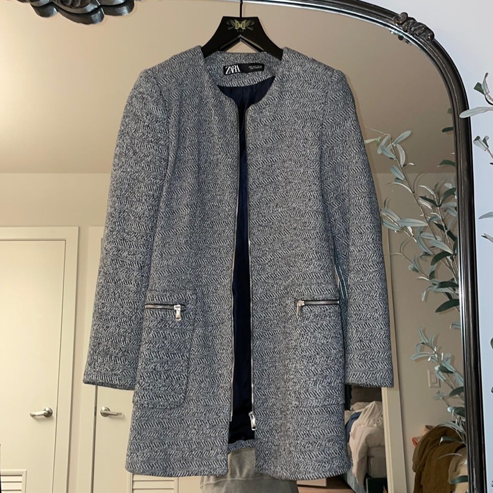 Zip up Long Blazer Jacket